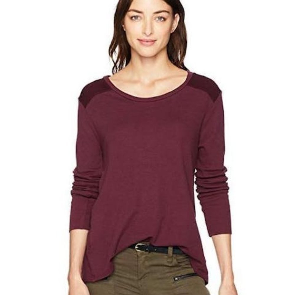 LAmade Womens Jules Peekaboo Back Top, Acai, Large